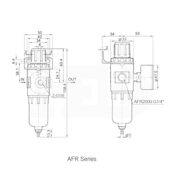 Фильтр-регулятор круглого типа, серия FR