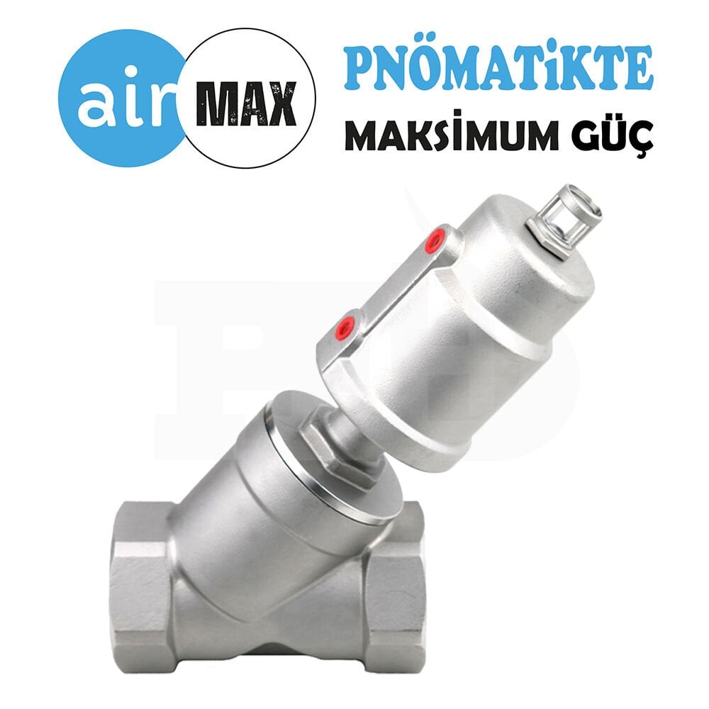 PASLANMAZ PİSTONLU PNÖMATİK VANA N.K