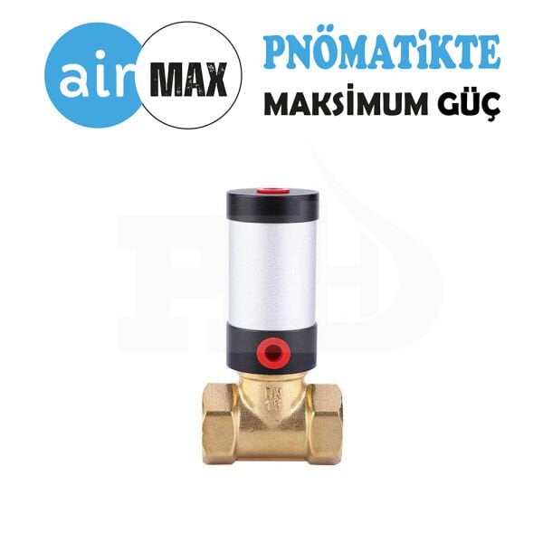 DİK TİP PİRİNÇ GÖVDE PİSTONLU PNÖMATİK VANA N.K