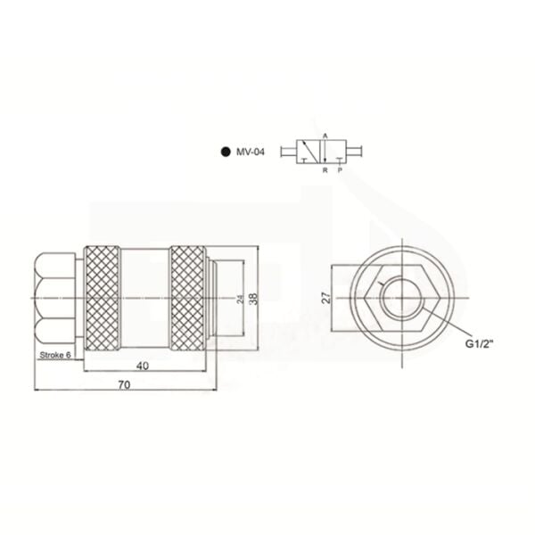 MV Serisi Dişi Tip Slayt Valfler