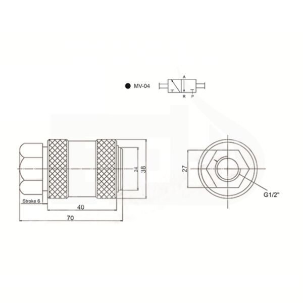 MV Serisi Dişi Tip Slayt Valfler